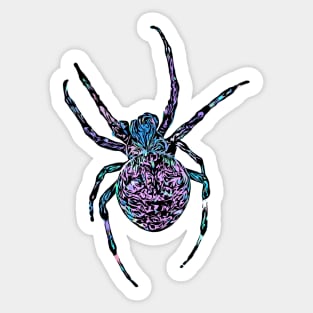 Cotton Candy Spider Fierce Orb-Weaver Pink Purple Blue Sticker